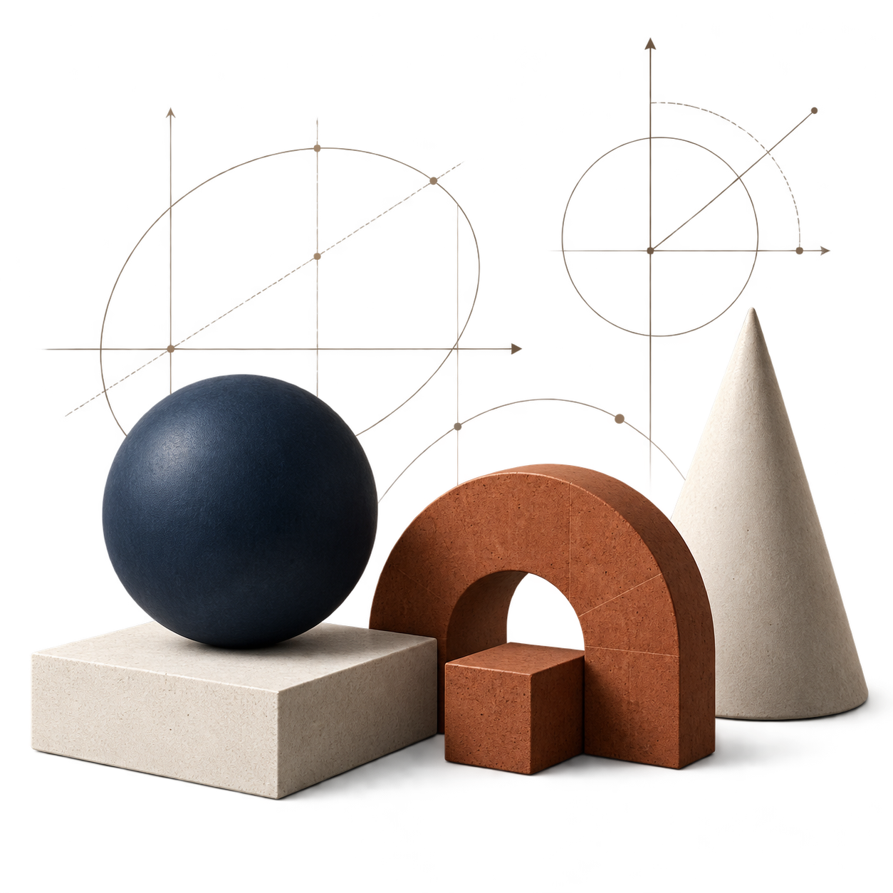 Bryły geometryczne i szkice matematyczne – NOEMAT